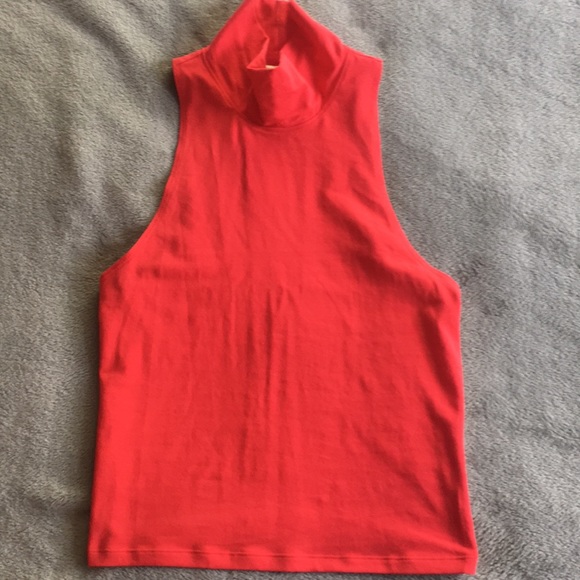 Express Tops - Red turtle neck tank